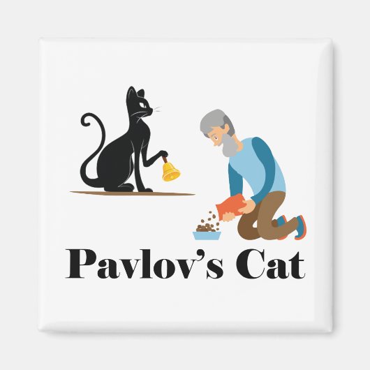 Pavlov's Cat Funny Psychology Magnet (Vorne)