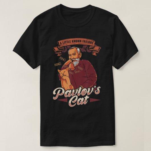 Pavlovs Cat Funny Psychology Nerd Gift T-Shirt (Design vorne)