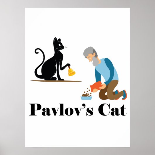 Pavlov's Cat Funny Psychology Poster (Vorne)