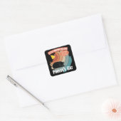 Pavlov's Cat - Funny Psychology Quadratischer Aufkleber (Umschlag)