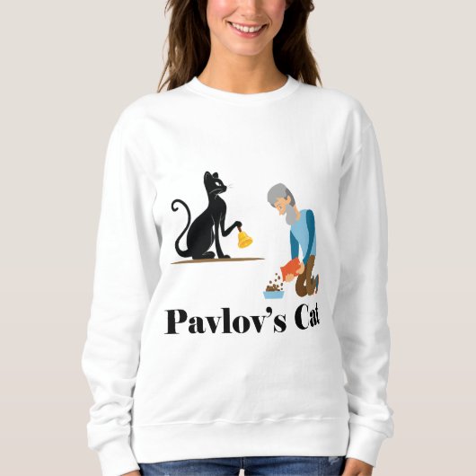 Pavlov's Cat Funny Psychology Sweatshirt (Vorderseite)