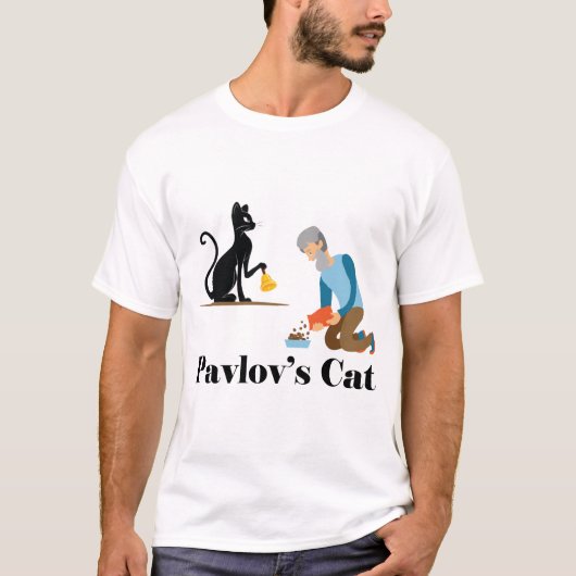 Pavlov's Cat Funny Psychology T-Shirt (Vorderseite)