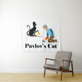 Pavlov's Cat Funny Psychology Wandteppich (Beispiel (Horizontal))
