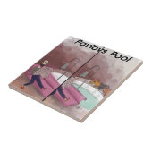 Pavlov's Pool Funny Cartoon Fliese (Seite)