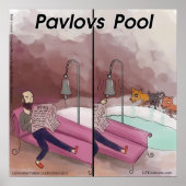 Pavlov's Pool Funny Cartoon Poster (Vorne)
