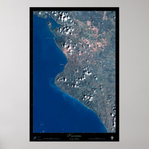 Pavones, Satellitenposter von Costa Rica Poster