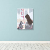 Paw and Heart II – Animal and Human Love Leinwanddruck (Insitu (Holzboden))