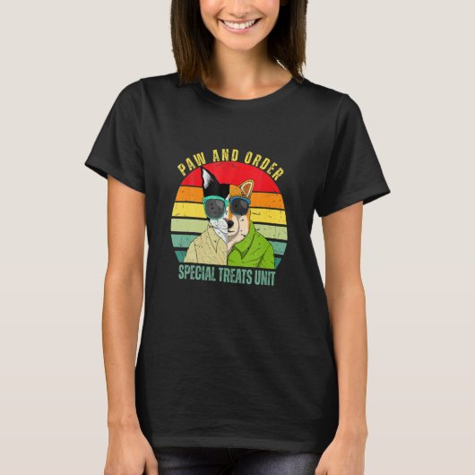 Paw And Order Special Feline Unit Pets Raining Dog T-Shirt (Vorderseite)