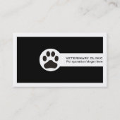 Paw and QR code black Vet/Veterinary Clinic  Visitenkarte (Vorderseite)