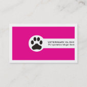 Paw and QR code hot pink Vet/Veterinary Clinic Visitenkarte (Vorderseite)