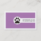 Paw and QR code purple Vet/Veterinary Clinic  Visitenkarte (Vorderseite)
