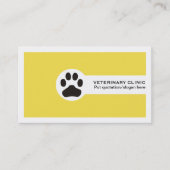 Paw and QR code yellow Vet/Veterinary Clinic  Visitenkarte (Vorderseite)
