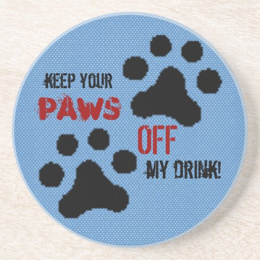 Paw Animal Paws off (Blue) Untersetzer (Vorne)