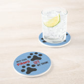 Paw Animal Paws off (Blue) Untersetzer (Seite)