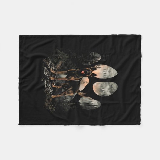 Paw Belgische Malinois Hunde Mama Vater Gebirge So Fleecedecke (Vorderseite (Horizontal))