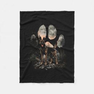 Paw Belgische Malinois Hunde Mama Vater Gebirge So Fleecedecke