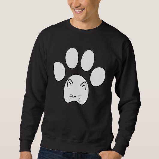 Paw Cat Face Cat Paw  Meow Cat Cute Cat Sweatshirt (Vorderseite)