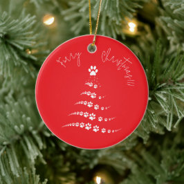 Paw Christmas Tree | Weihnachten Keramik Ornament