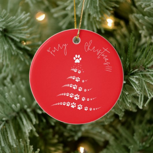 Paw Christmas Tree | Weihnachten Keramik Ornament (Baum)