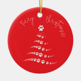 Paw Christmas Tree | Weihnachten Keramik Ornament