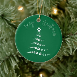 Paw Christmas Tree | Weihnachten Keramik Ornament