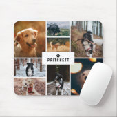 Paw Dog FotoCollage & Monogramm Mousepad (Mit Mouse)