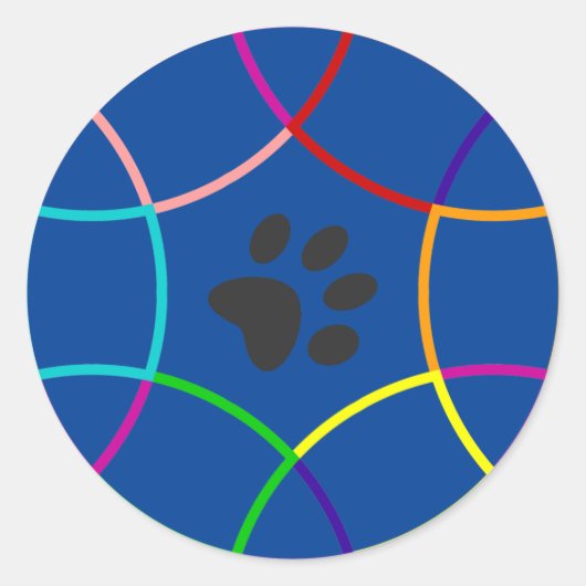 Paw-Druck Runder Aufkleber (Vorderseite)