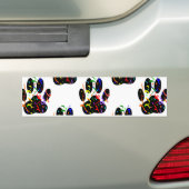 Paw druckt Confetti und Party Streamer Muster Autoaufkleber (Auf Auto)