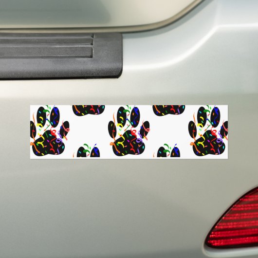 Paw druckt Confetti und Party Streamer Muster Autoaufkleber (Auf Auto)