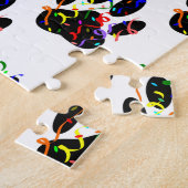 Paw druckt Confetti und Party Streamer Muster Puzzle (Seite)