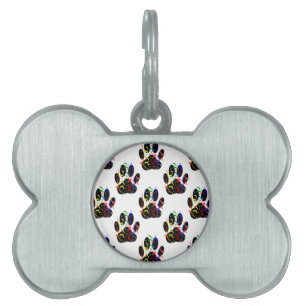 Paw druckt Confetti und Party Streamer Muster Tiermarke