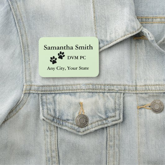 Paw druckt Designname-Tag Namensschild (Beispiel)