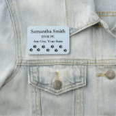 Paw druckt Designname-Tag Namensschild (Beispiel)