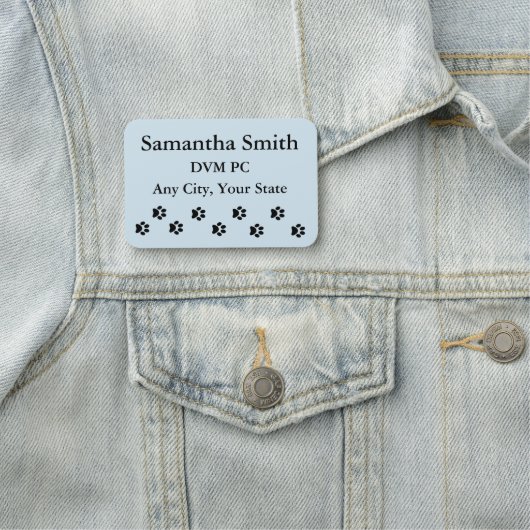 Paw druckt Designname-Tag Namensschild (Beispiel)