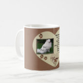 Paw druckt Dog Memorial Keepake Kaffeetasse (Vorderseite Links)