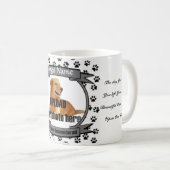 Paw druckt Dog Memorial Keepake Kaffeetasse (VorderseiteRechts)