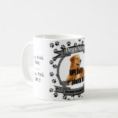 Paw druckt Dog Memorial Keepake Kaffeetasse (Vorderseite Links)