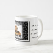 Paw druckt Dog Memorial Keepake Kaffeetasse (VorderseiteRechts)
