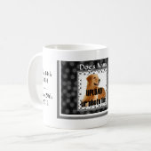 Paw druckt Dog Memorial Keepake Kaffeetasse (Vorderseite Links)