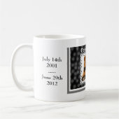 Paw druckt Dog Memorial Keepake Kaffeetasse (Links)
