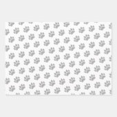 Paw druckt drei Design Geschenkpapier Set (Vorderseite 3)