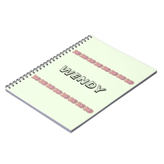 Paw druckt einen hellgrünen Personalisierten Namen Notizblock (Linke Seite)