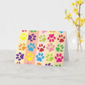 Paw druckt Grußkarten Karte (Gelbe Blume)