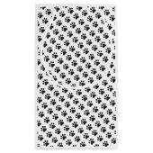 Paw druckt Haustiere Katze Hund Schwarz-weißer Tie Kleine Geschenktüte (Rückseite)