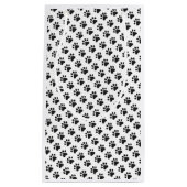 Paw druckt Haustiere Katze Hund Schwarz-weißer Tie Kleine Geschenktüte (Vorderseite)