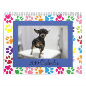 Paw druckt Hintergrund Foto Dog Cat Kalender (Titelbild)