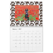Paw druckt Hintergrund Foto Dog Cat Kalender (Feb 2027)
