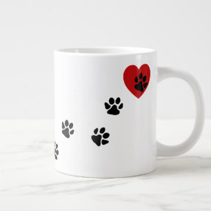Paw druckt mir ins Herz Jumbo-Tasse
