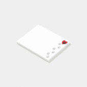 Paw druckt mir ins Herz Post-it Klebezettel (angewinkelt)