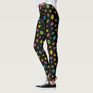 Paw druckt Niedliche, farbenfrohe Pattern Dog Lieb Leggings